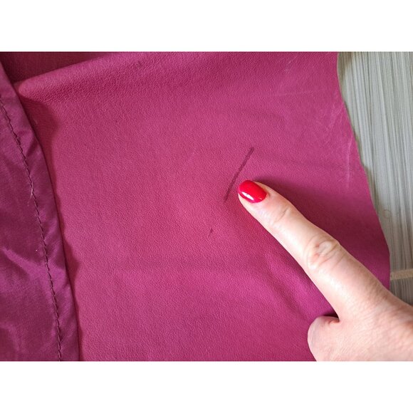 Nancy Bolen City Girl Womens Suede A-Line Skirt Size 8 Med Cranberry Burgundy - Picture 6 of 7